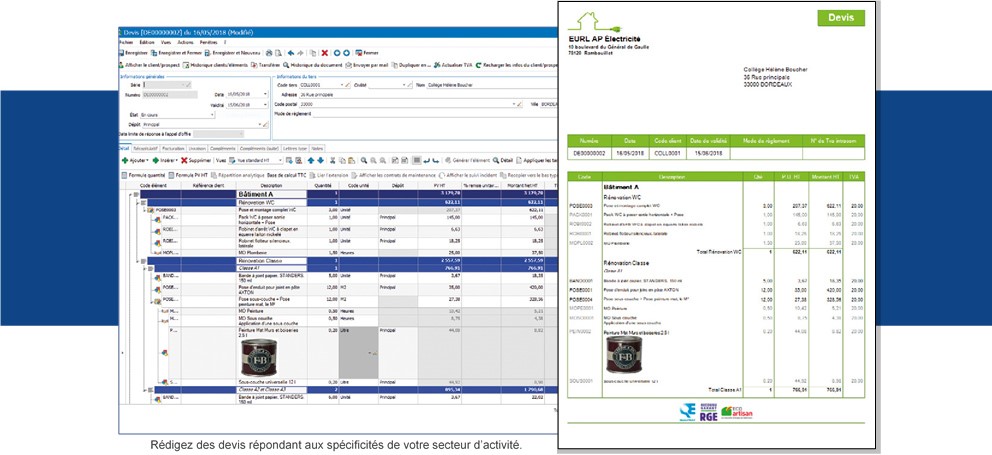 Logiciel Bâtiment et facture Logiciel Bâtiment et facture